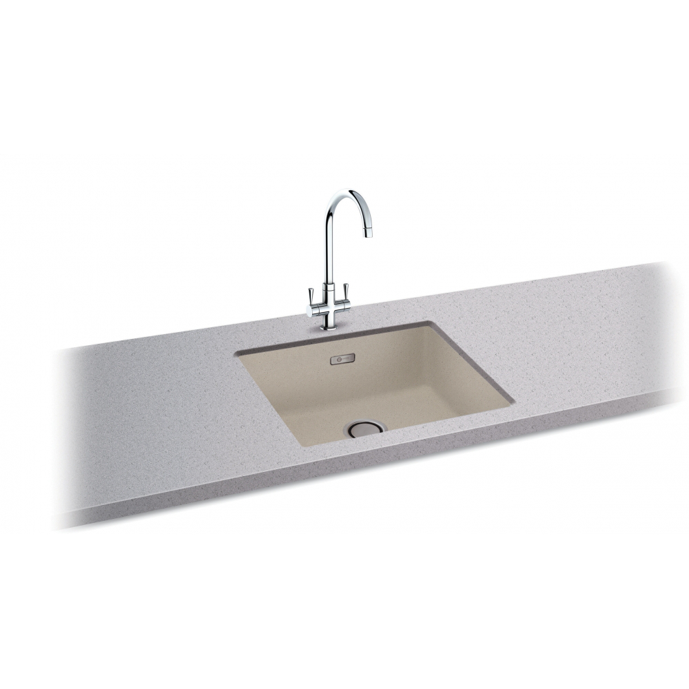 Carron Phoenix Haven 100 Granite 1 Bowl Coffee Kitchen Sink Inset — dimensions drawing