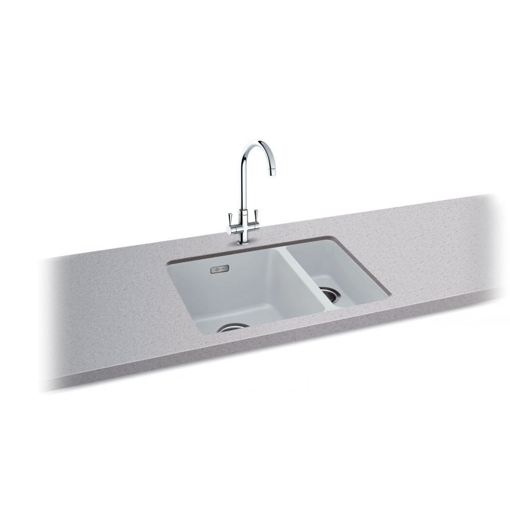 Carron Phoenix Haven 150 Granite 1.5 Bowl Polar White Kitchen Sink Inset — dimensions drawing