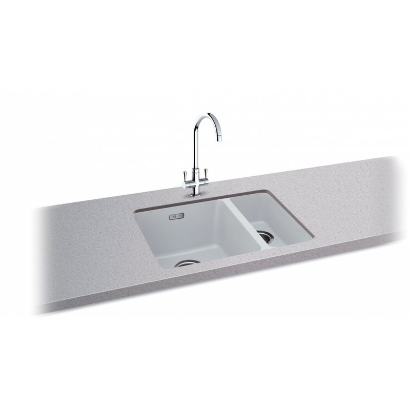 Carron Phoenix Haven 150 Granite 1.5 Bowl Polar White Kitchen Sink Inset — dimensions drawing