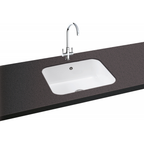 Carron Phoenix Carlow 105 Ceramic 1 Bowl Glacier White Undermount Sink — dimensions drawing