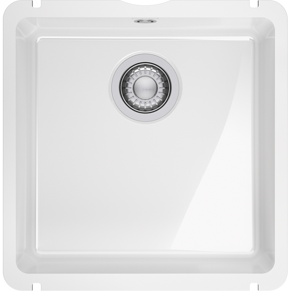 Franke Kubus KXK 110-41 Ceramic Undermount 1 Bowl White Kitchen Sink — dimensions drawing