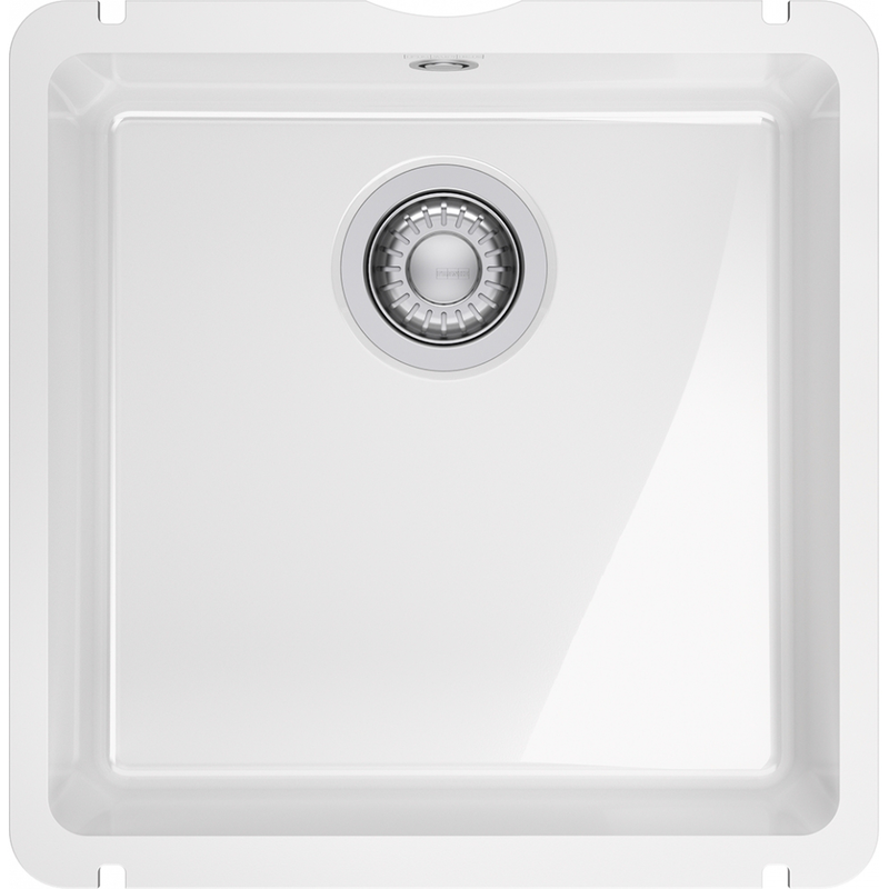 Franke Kubus KXK 110-41 Ceramic Undermount 1 Bowl White Kitchen Sink — dimensions drawing