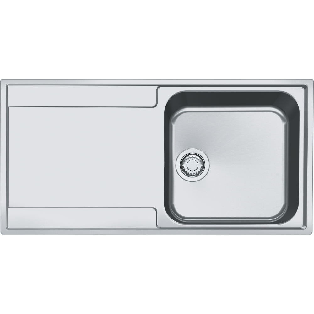 Franke Maris MRX 211 Inset 1 Bowl Stainless Steel Kitchen Sink LH Drainer — dimensions drawing