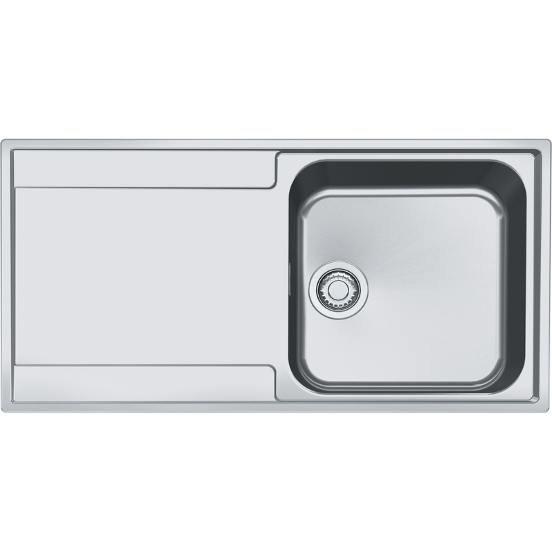 Franke Maris MRX 211 Inset 1 Bowl Stainless Steel Kitchen Sink LH Drainer — dimensions drawing