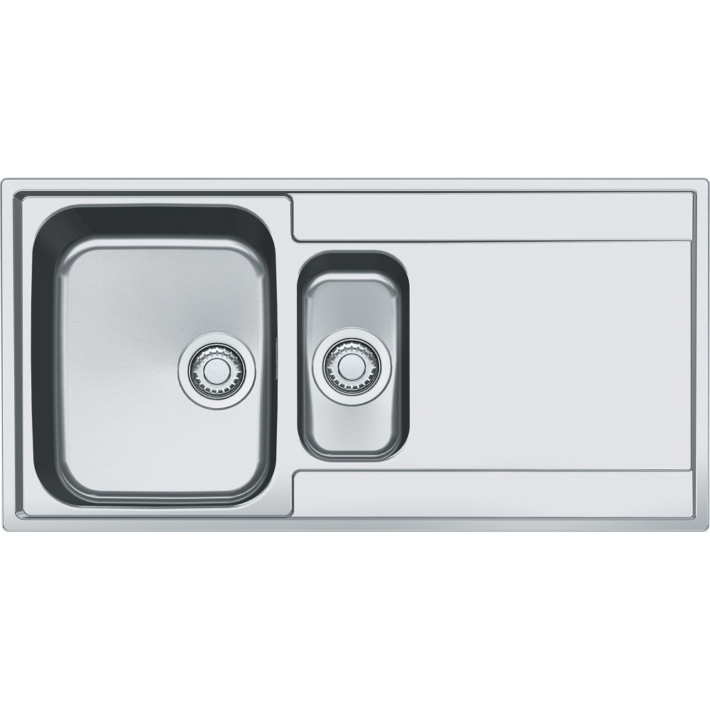 Franke Maris MRX 251 Inset 1.5 Bowl Stainless Steel Kitchen Sink RH Drainer — dimensions drawing