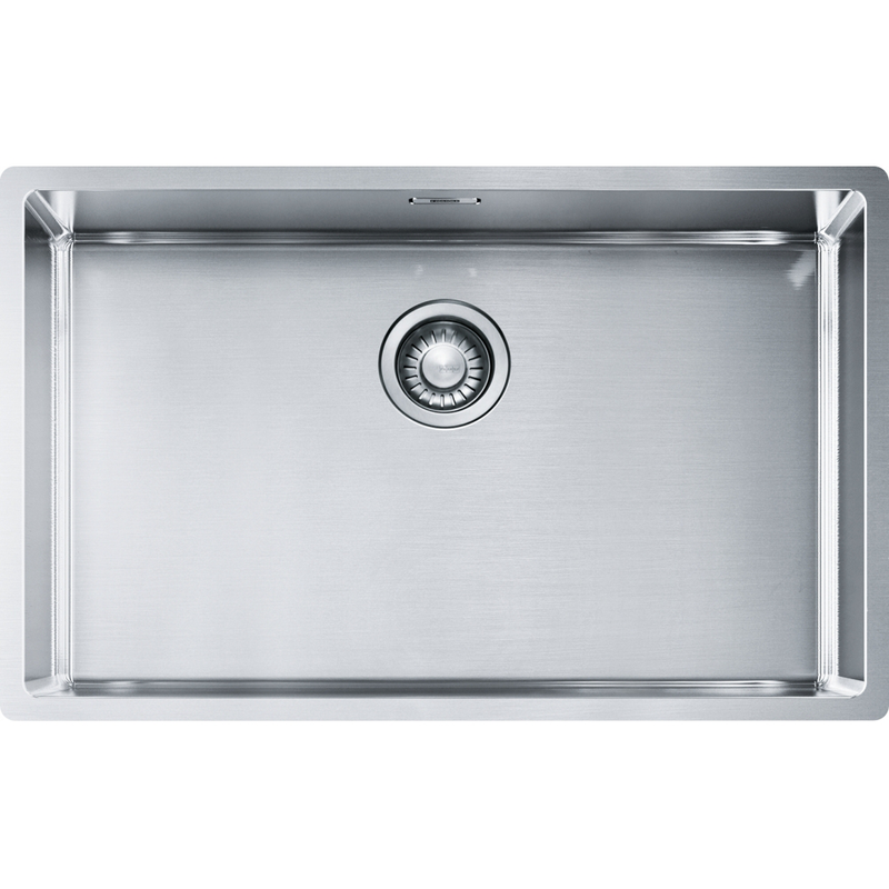 Franke Box BXX 110-68 Undermount 1 Bowl Stainless Steel Kitchen Sink — dimensions drawing