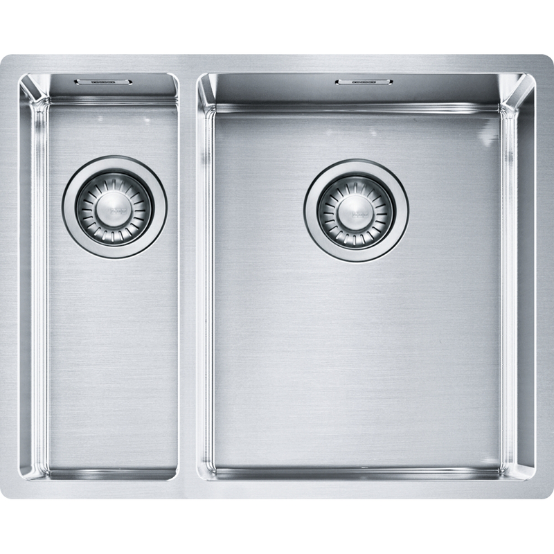 Franke Box BXX 160 Undermount 1.5 Bowl Stainless Steel Kitchen Sink LH — dimensions drawing