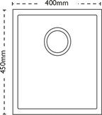 Carron Phoenix Deca 100 Inset Undermount 1 Bowl Stainless Steel Kitchen Sink — dimensions drawing