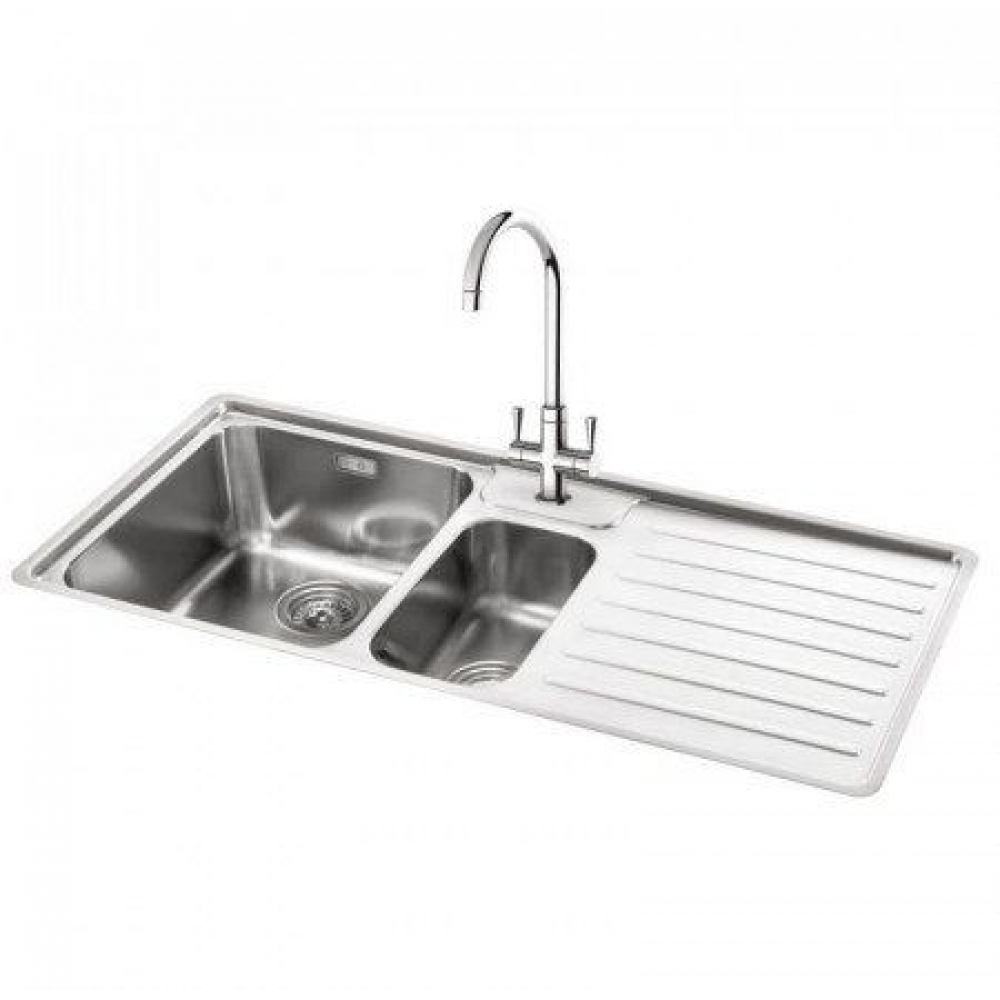 Carron Phoenix Atoll 150 Inset 1.5 Bowl Stainless Steel Kitchen Sink LH — dimensions drawing