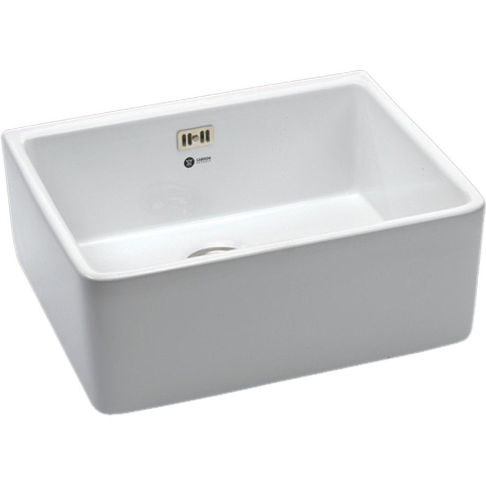 Carron Phoenix Belfast 100 Ceramic 1 Bowl Glacier White Kitchen Sink Butler