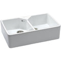 Carron Phoenix Belfast 200 Ceramic 2 Bowl Glacier White Kitchen Sink Butler
