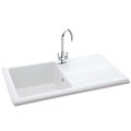 Carron Phoenix Shonelle 105 Ceramic 1 Bowl Glacier White Inset Kitchen Sink