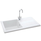 Carron Phoenix Shonelle 105 Ceramic 1 Bowl Glacier White Inset Kitchen Sink