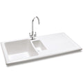 Carron Phoenix Shonelle 150 Ceramic 1.5 Bowl Glacier White Inset Kitchen Sink