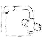 Carron Phoenix Aztec Chrome Single Lever Kitchen Tap Brass Swivel Spout