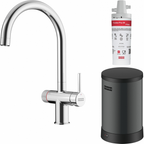 Franke Maris Water Hub 3-in-1 Mechanical Boiling Tap Chrome 4L Kitchen — dimensions drawing
