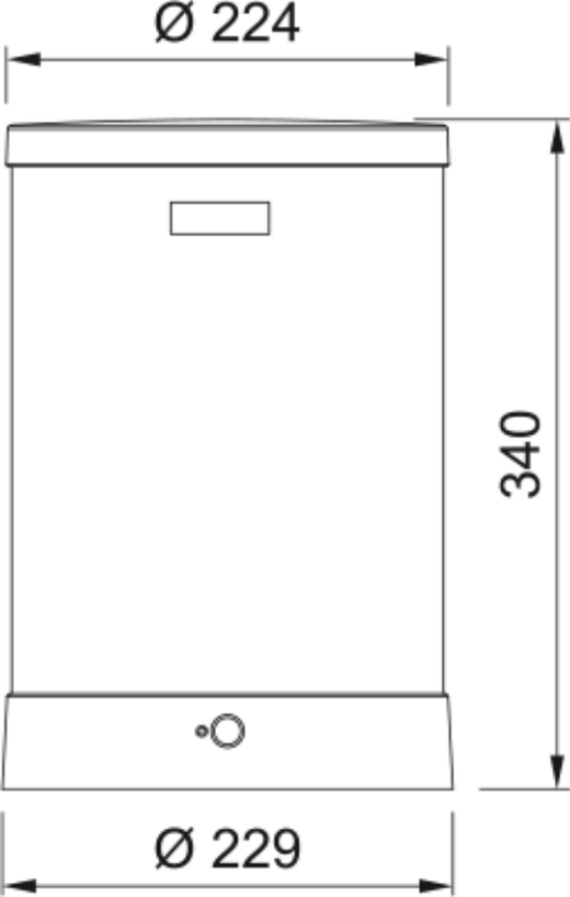 Franke Maris Water Hub 3-in-1 Mechanical Boiling Tap Decor Steel 4L — dimensions drawing
