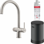 Franke Maris Water Hub 3-in-1 Mechanical Boiling Tap Decor Steel 4L — dimensions drawing
