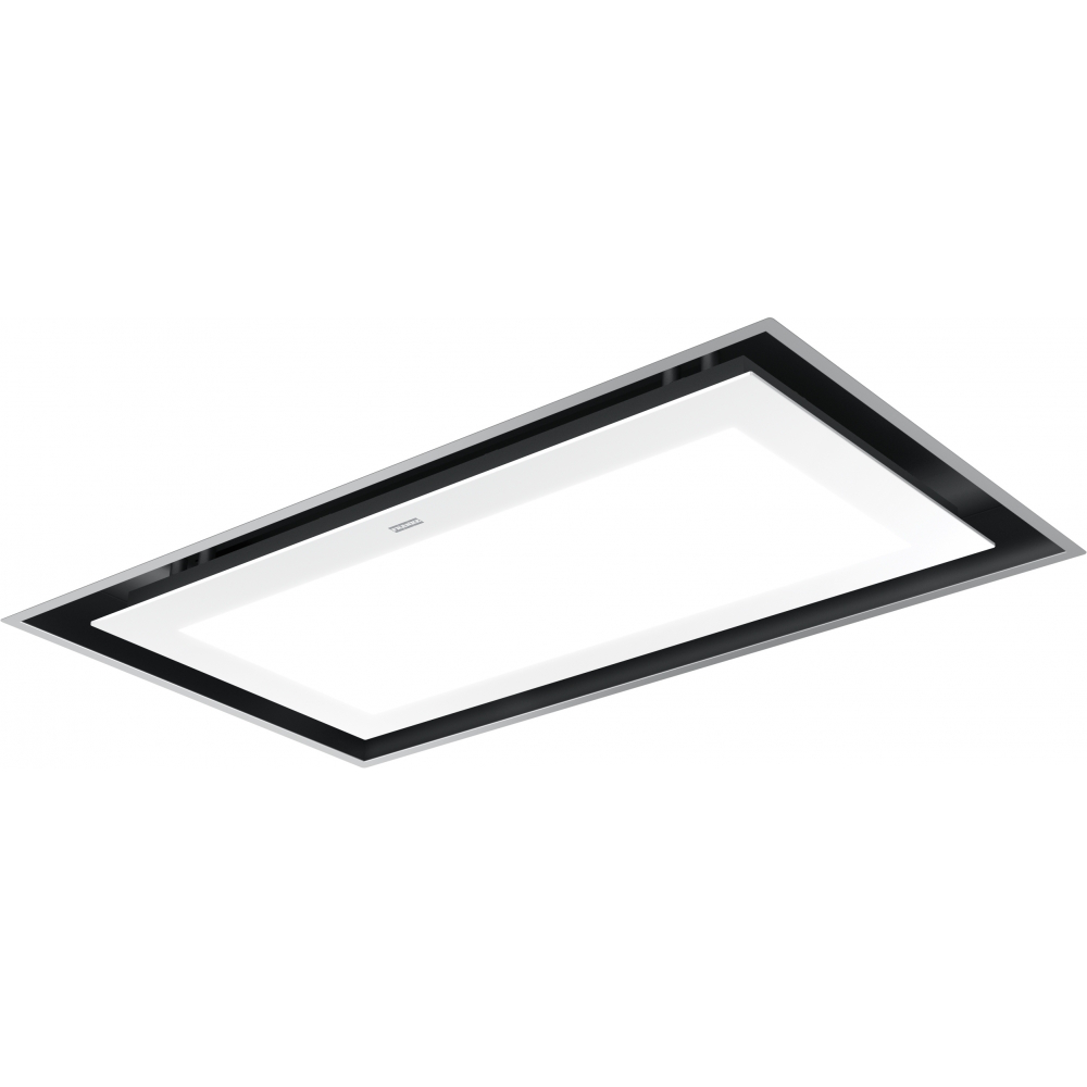 Franke Mythos Full Light 90cm Ceiling Hood Stainless Steel White Glass A Rated — dimensions drawing