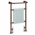 Burford Traditional Towel Rail Radiator - Brushed Copper