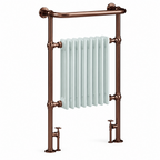 Burford Traditional Towel Rail Radiator - Brushed Copper