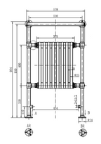 Burford Traditional Towel Rail Radiator - Chrome