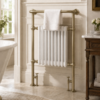 Burford Traditional Towel Rail Radiator - Brushed Brass