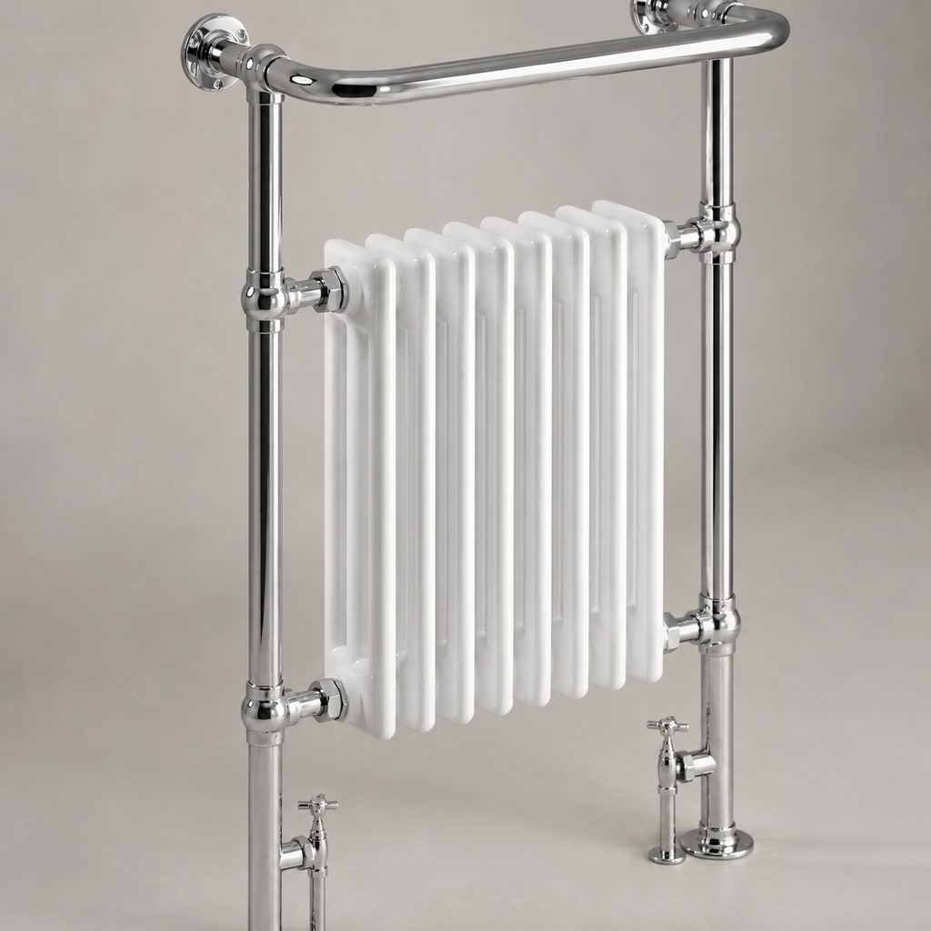 Burford Traditional Towel Rail Radiator - Chrome