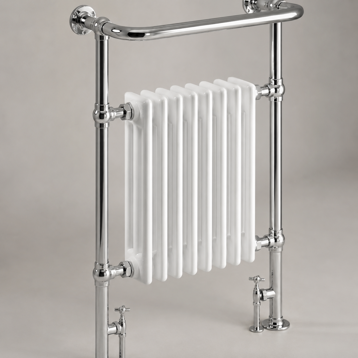Burford Traditional Towel Rail Radiator - Chrome