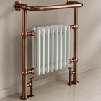 Burford Traditional Towel Rail Radiator - Brushed Copper