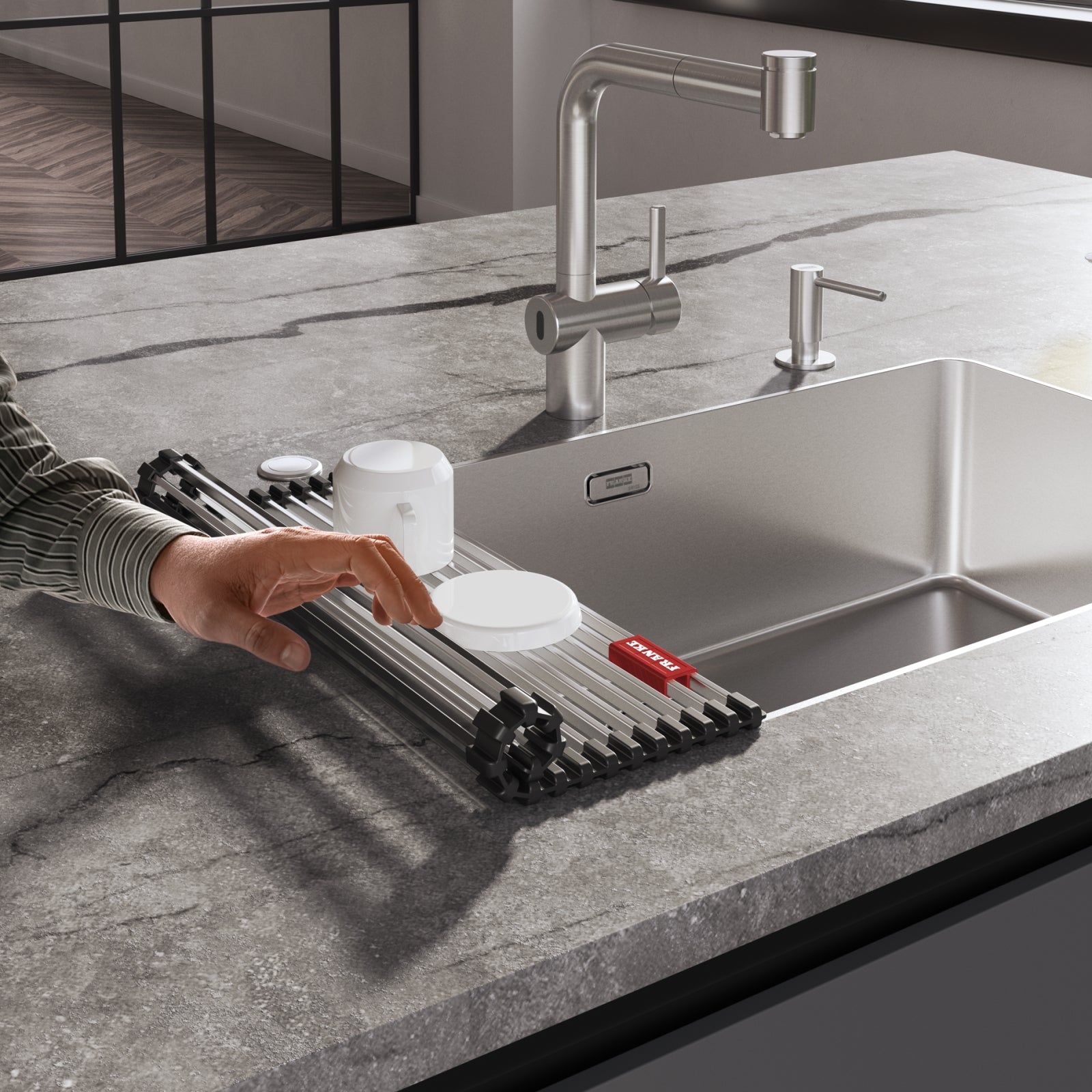 Franke Mythos MYX Rollamat Stainless Steel Kitchen Sink Roll Mat 112.0591.081