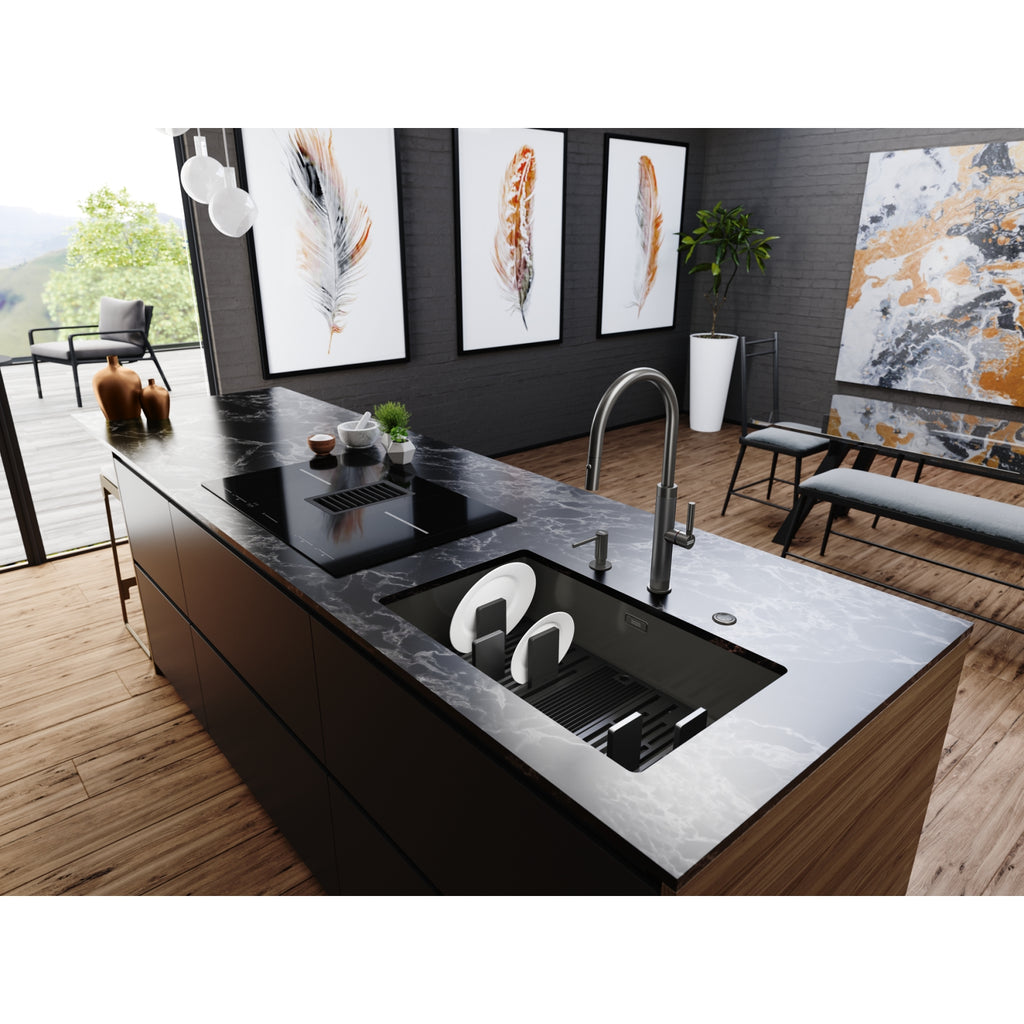 Franke Mythos Masterpiece Anthracite Pull Down Spray Kitchen Tap 466mm