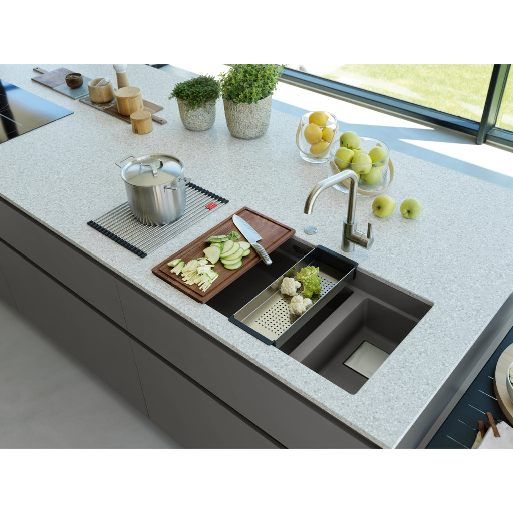 Franke Kubus KNG 120 Granite Undermount 1.5 Bowl Stone Grey Kitchen Sink