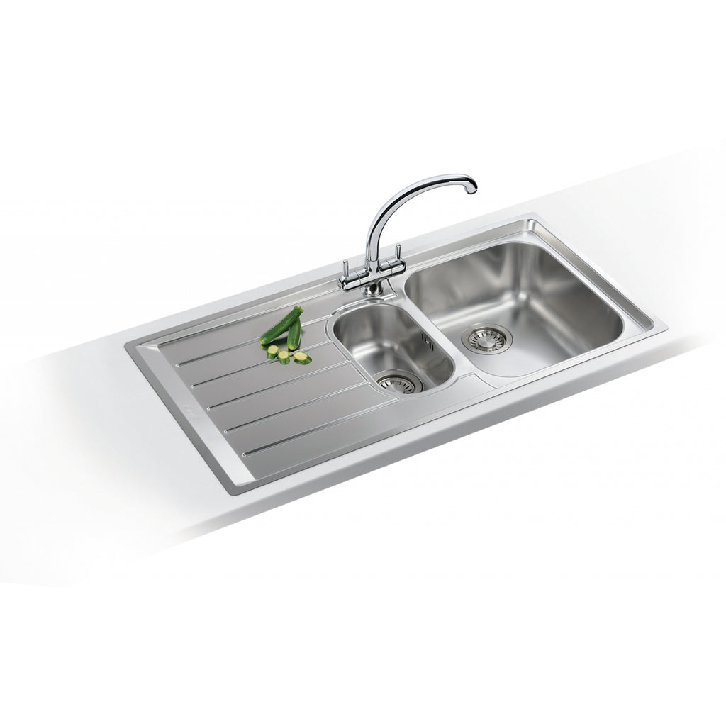 Franke Neptune NEX 251 Inset 1.5 Bowl Stainless Steel Kitchen Sink LH Drainer