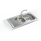 Franke Neptune NEX 251 Inset 1.5 Bowl Stainless Steel Kitchen Sink LH Drainer