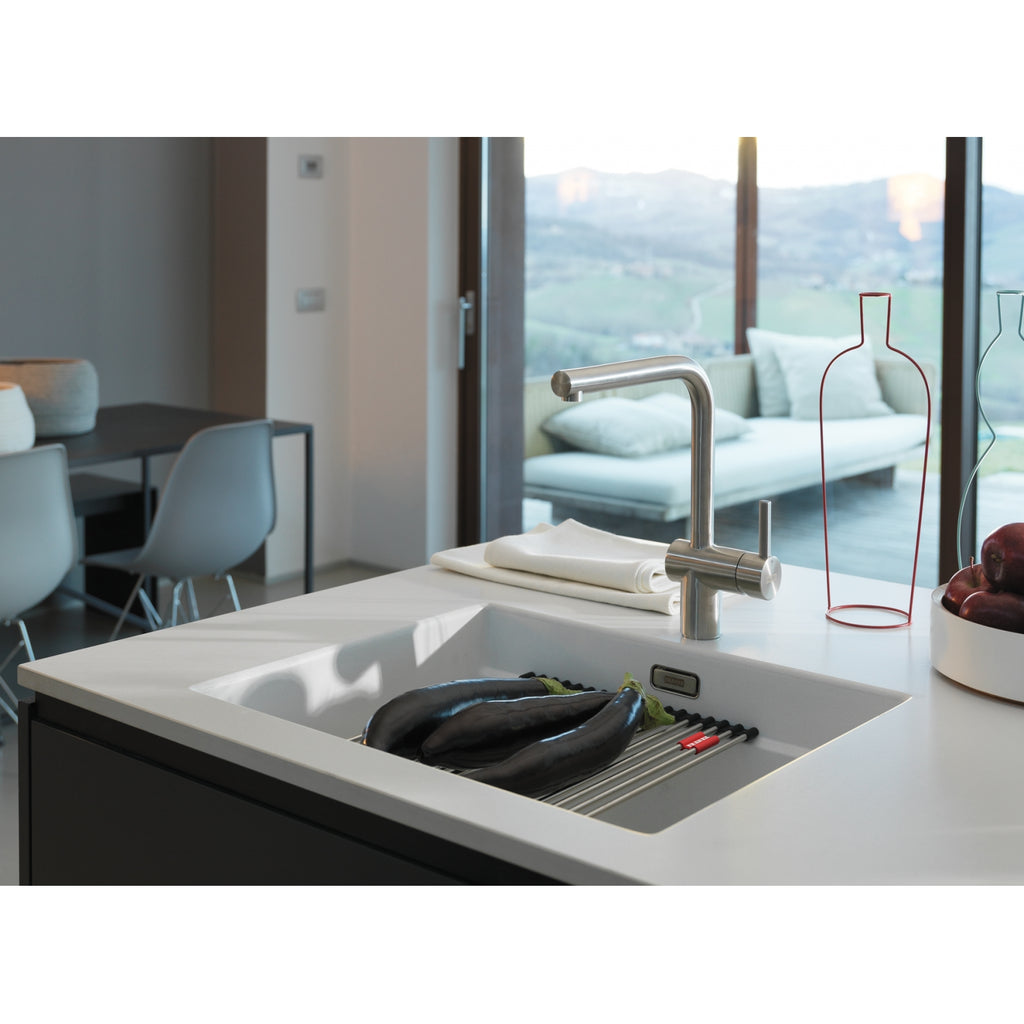 Franke Kubus KNG 110-52 Granite Undermount 1 Bowl Polar White Kitchen Sink