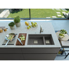 Franke Kubus KNG 120 Granite Undermount 1.5 Bowl Stone Grey Kitchen Sink