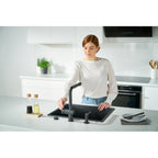 Franke Active Matt Black Pull Out Spray Kitchen Tap Brass L-Spout 312mm
