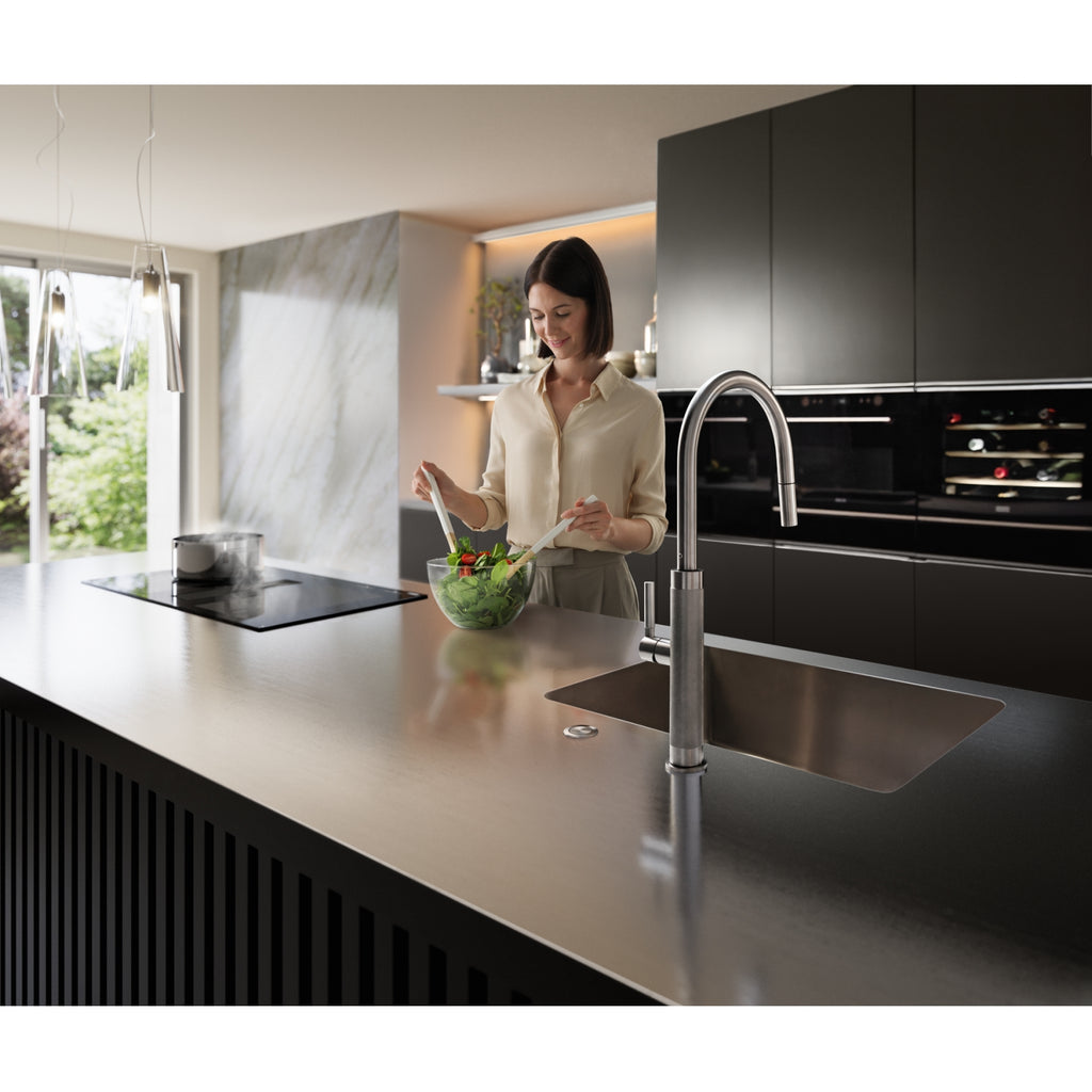 Franke Mythos Masterpiece Stainless Steel Pull Down Spray Kitchen Tap 466mm