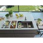Franke Kubus KNG 120 Granite Undermount 1.5 Bowl Stone Grey Kitchen Sink