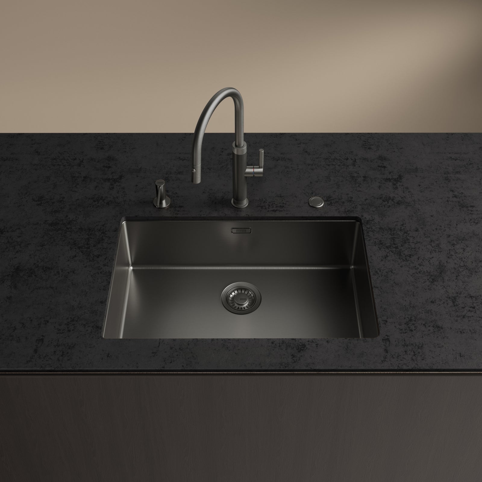 Franke Mythos Masterpiece Anthracite Pull Down Spray Kitchen Tap 466mm