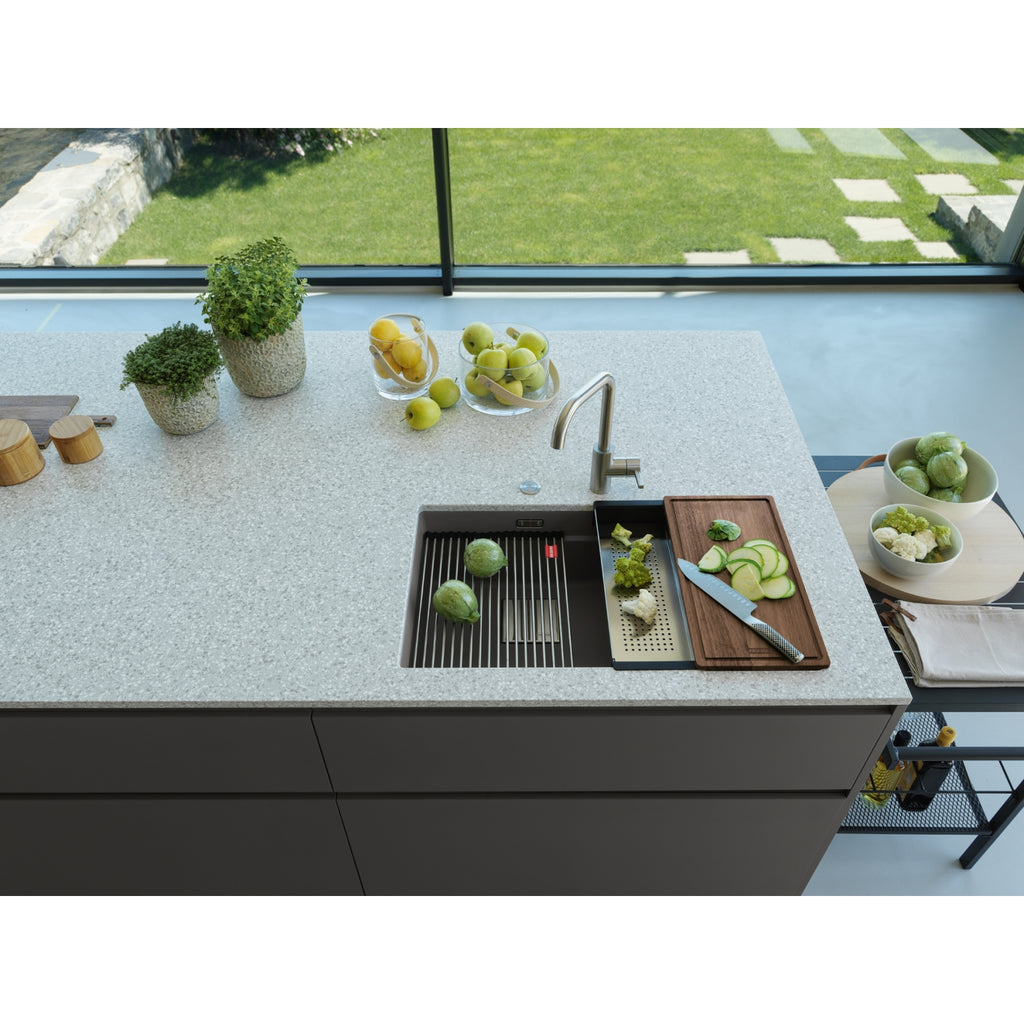 Franke Kubus KNG 120 Granite Undermount 1.5 Bowl Stone Grey Kitchen Sink