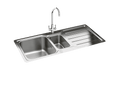 Carron Phoenix Adelphi 150 Inset 1.5 Bowl Polished Stainless Steel Kitchen Sink