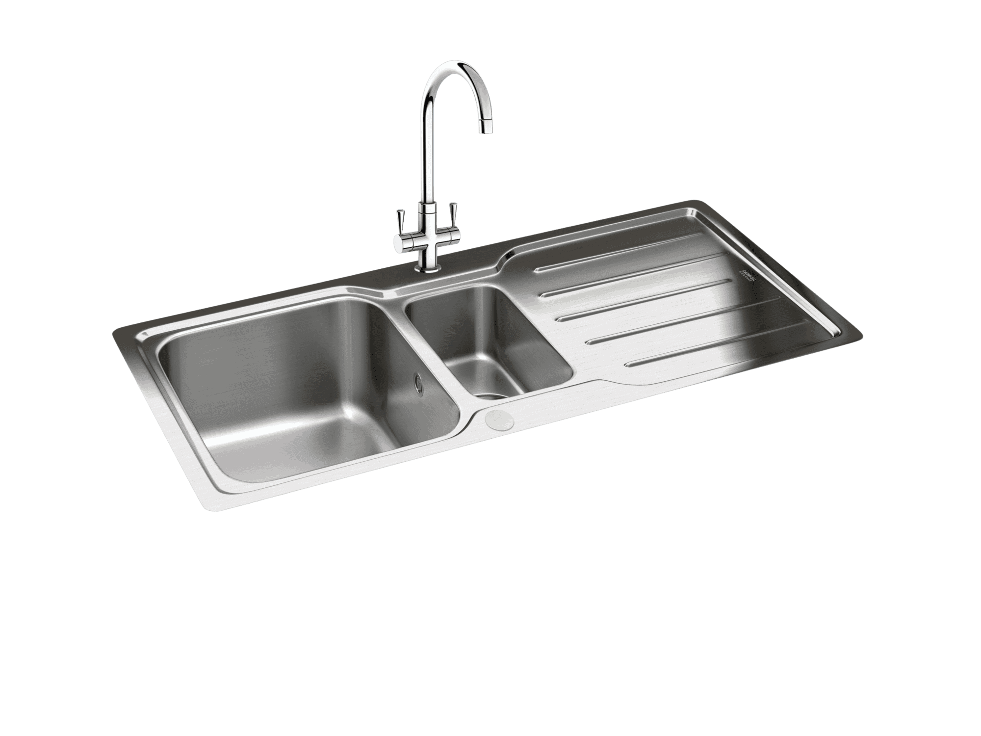 Carron Phoenix Adelphi 150 Inset 1.5 Bowl Polished Stainless Steel Kitchen Sink