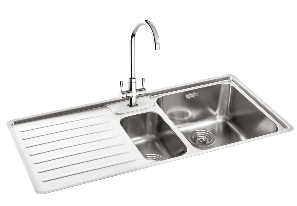 Carron Phoenix Atoll 150 Inset 1.5 Bowl Stainless Steel Kitchen Sink LH