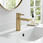 Basin Mixer Tap Brushed Brass inc Waste Single Lever WRAS Bathroom Sink Brass