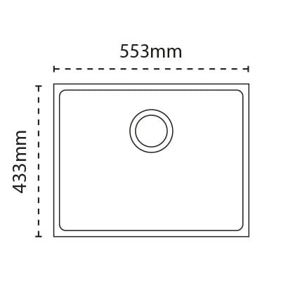 Carron Phoenix Haven 100 Granite 1 Bowl Coffee Kitchen Sink Inset