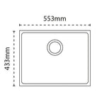 Carron Phoenix Haven 100 Granite 1 Bowl Coffee Kitchen Sink Inset