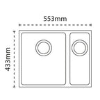 Carron Phoenix Haven 150 Granite 1.5 Bowl Polar White Kitchen Sink Inset