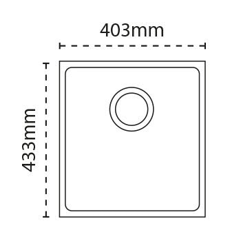 Carron Phoenix Haven 90 Granite 1 Bowl Polar White Kitchen Sink Inset